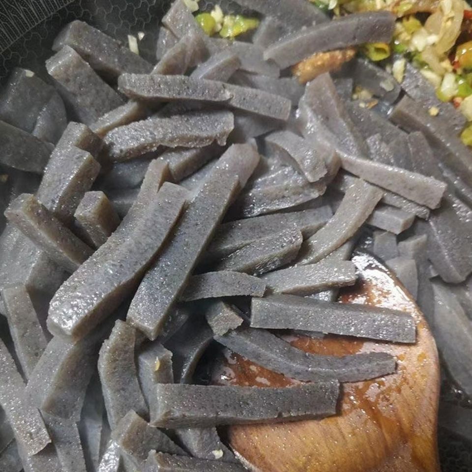 活灰菜鲜魔芋豆腐火锅配菜农家自制四川巴中土特产手工老魔芋 二斤装