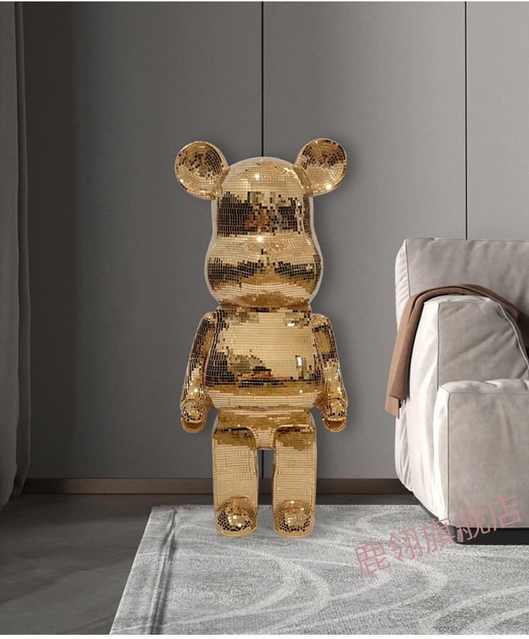 鹿翎大号暴力熊摆件客厅潮流摆件装饰品落地存钱罐ins卡通软装饰品