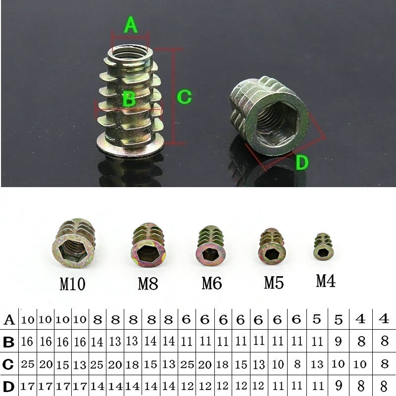 家具合金梯形螺母内外牙螺丝预埋连接件螺母内嵌螺丝固定螺母m825mm带