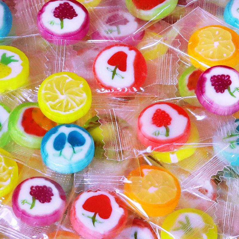 炫彩千纸鹤糖果散装小酸酸零食混合多口味透明糖纸迷你节日礼物 炫彩