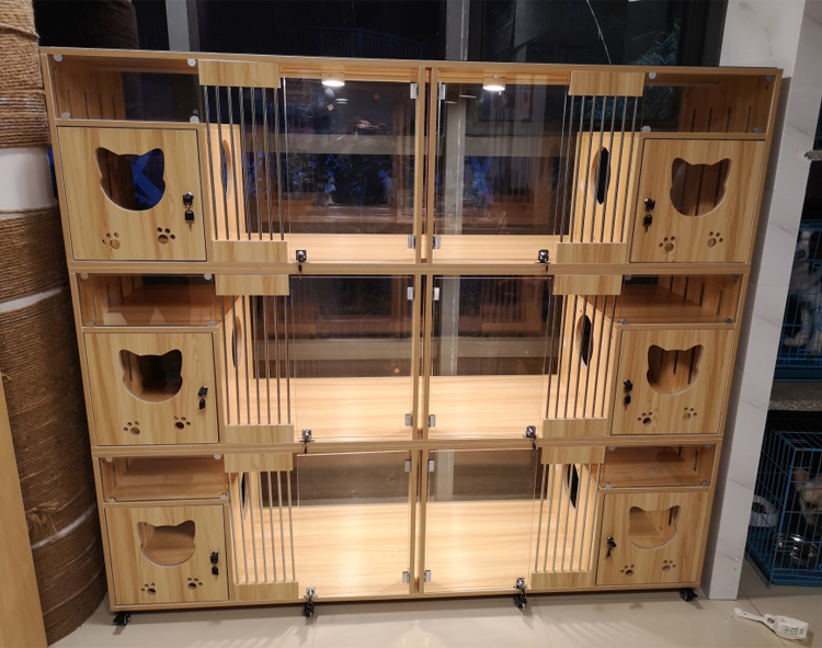 蒂乐森定制猫舍玻璃猫窝宠物店猫笼子展示柜猫柜猫寄样柜猫别墅 1.