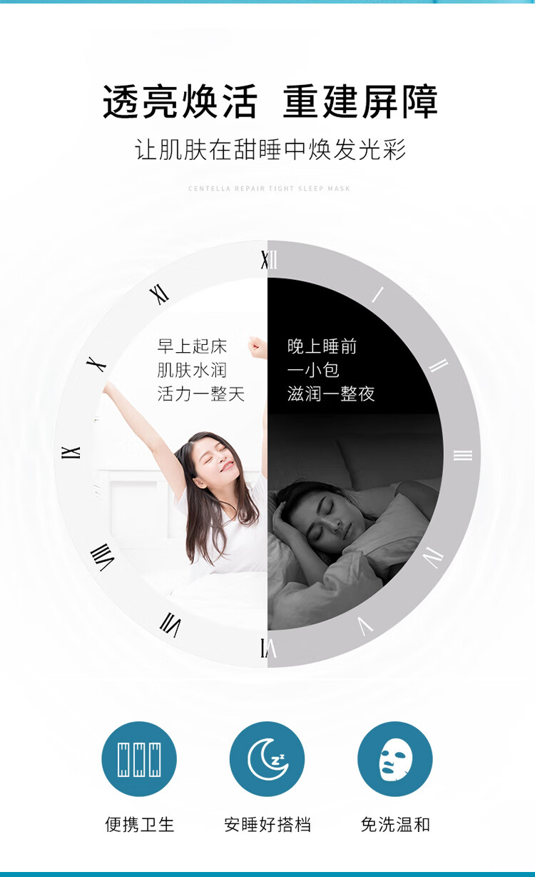 rnw零点睡眠面膜女免洗夜间补水保湿收缩毛孔紧致涂抹式泥膜零点睡眠