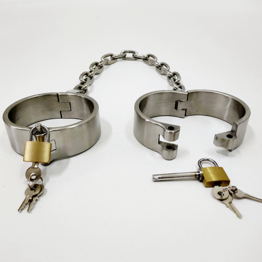 【京精东选】脚镣刑具 自缚金属不锈钢手铐脚铐脚镣sm刑具束缚捆绑