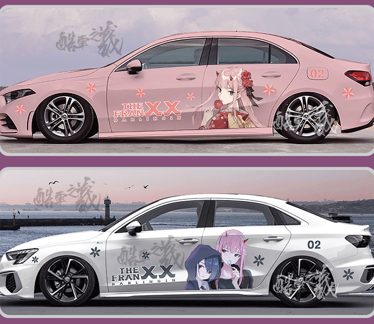 国家队达令02痛车车贴二次元动漫卡通个性定订制汽车身装饰贴纸款式18
