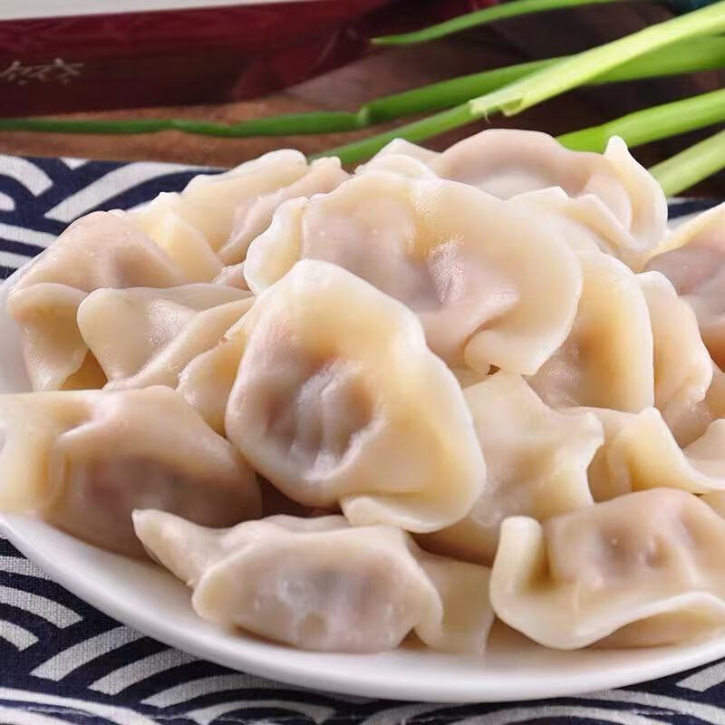 水饺子牛羊肉馅食品早餐半成品速食手工宵夜小吃零主食牛肉和韭菜各2