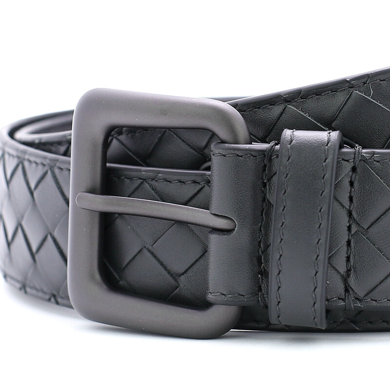 bottega veneta宝缇嘉bv腰带牛皮编织皮带 水墨灰色 95【图片 价格