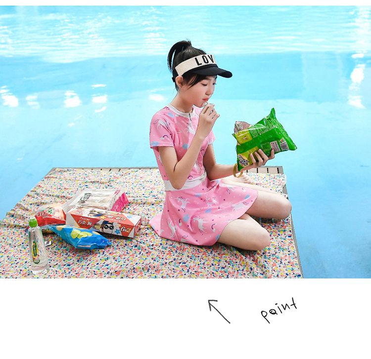 泳衣初中生女大童10连体裙式12保守11游泳装13岁女孩小学初中学生15ba