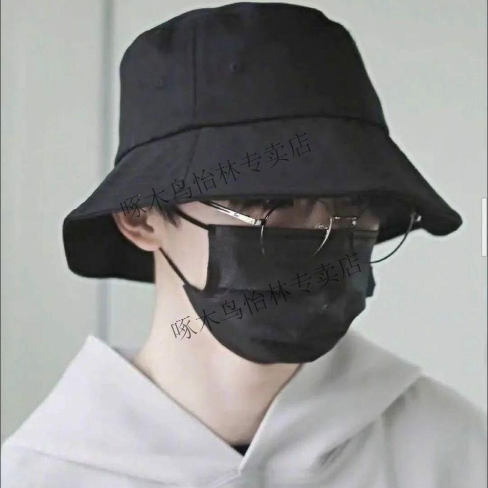 啄木鸟高档轻奢韩版百搭帽子男渔夫帽时代少年团同款盆帽马嘉祺帽子