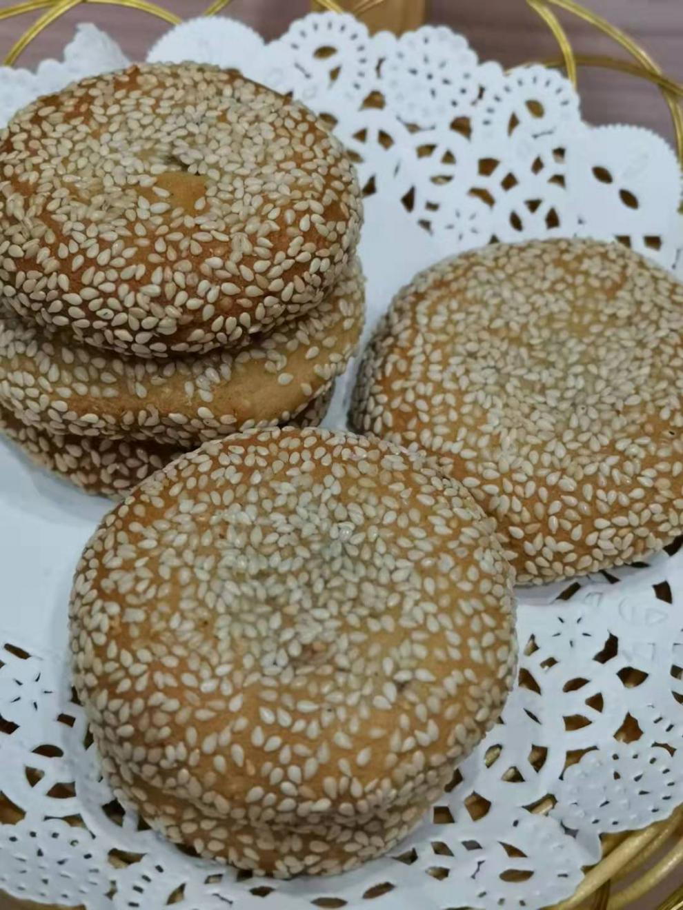 耒阳土特产夏塘麻饼湖南传统手工制作芝麻五仁花生麻饼 板栗味麻饼