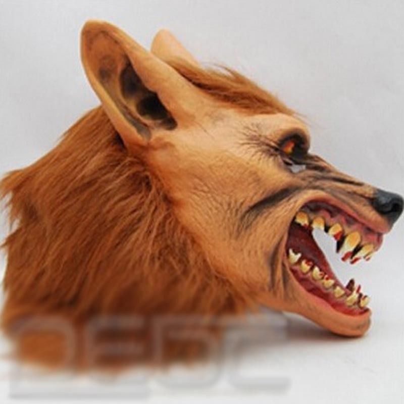 rohde 大灰狼头套 万圣节狼头狼手套动物头套面具化装舞会搞怪抖音