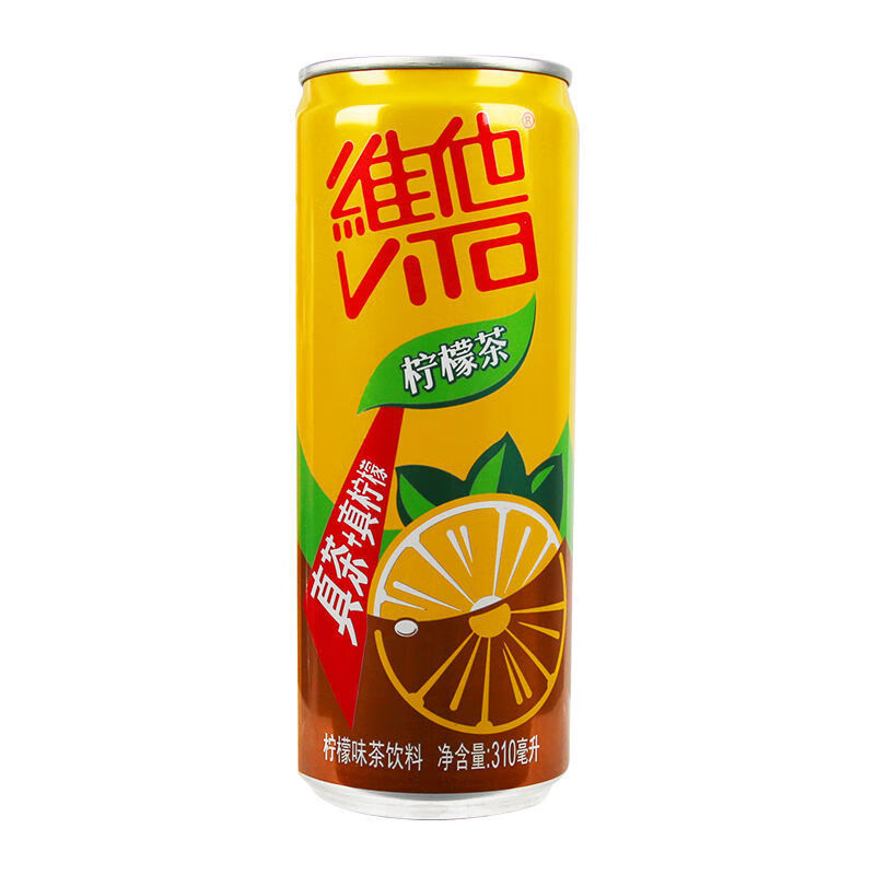 维他气泡柠檬茶vita310200ml248罐多规格气泡果味茶饮料气泡柠檬茶310