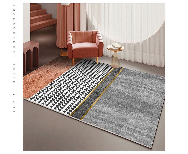 水晶绒地毯地毯客厅茶几毯沙发卧室地摊垫水晶绒无毛轻奢可擦洗易打理