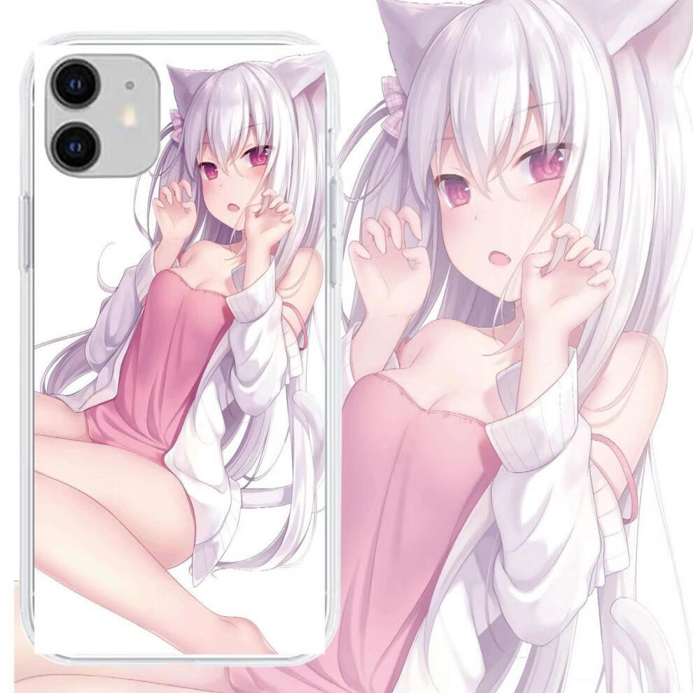 亿魅小米11手机壳二次元猫系少女手机壳适用红米k30苹果11华为nova8