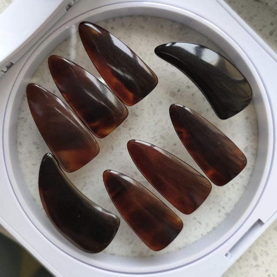 敦煌专业古筝指甲古筝指甲考级演奏级玳瑁色成人儿童双面弧加厚手工