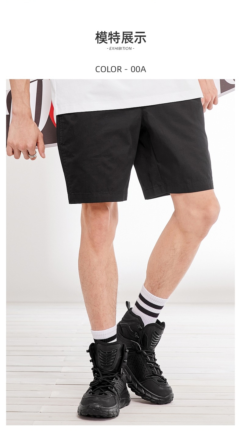 班尼路春夏新款经典简约轻便休闲纯色五分裤休闲百搭时尚有型工装裤外