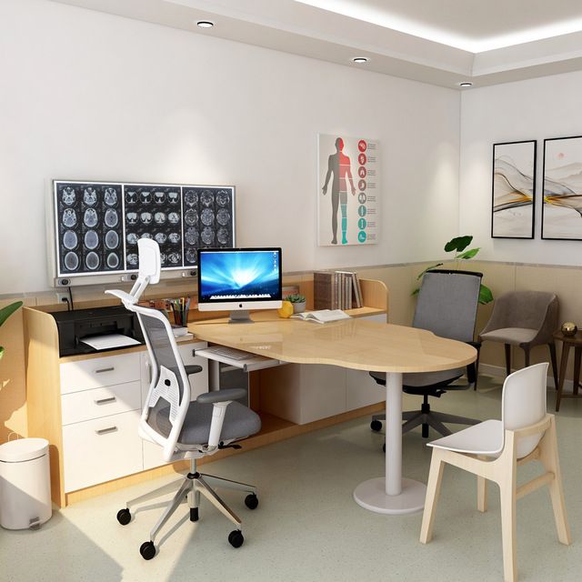 猎卡威 医院就诊断桌子 医生宠物医院眼科接种弧形护士儿科诊断疗桌