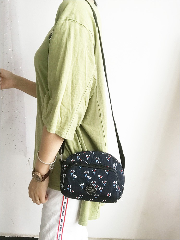 cklde女式小挎包中年妈妈女士小布包零钱包斜挎手机包帆布迷你斜挂包