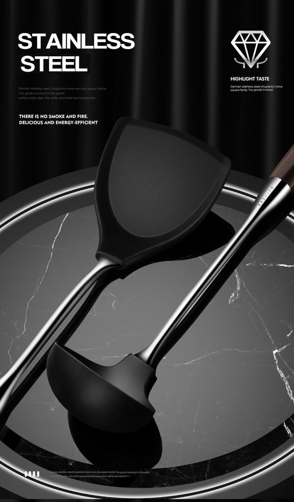 德国双立人锅铲套装锅铲硅胶铲家用炒菜铲子不粘锅专用炒汤勺子勺厨具