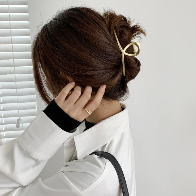 美芙仁网红金属大号抓夹女韩国少女简约气质优雅发夹后脑勺发卡夹子