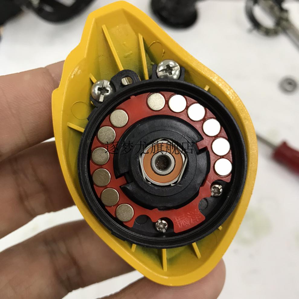 威小黄轮改装配件小黄轮水滴轮改装件侧盖微物线杯陶瓷轴承磁力刹车