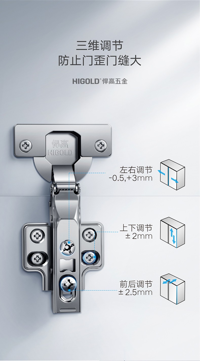 固定式液压铰链 柜门合页 缓冲阻尼铰链 304不锈钢固定式全盖/直臂-厂