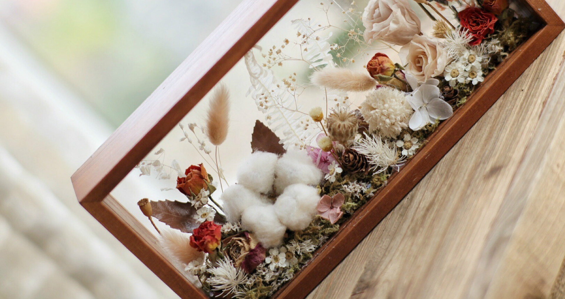 支持小米mi同款中空相框618狂欢悦即花艺双面玻璃立体中空相框干花diy