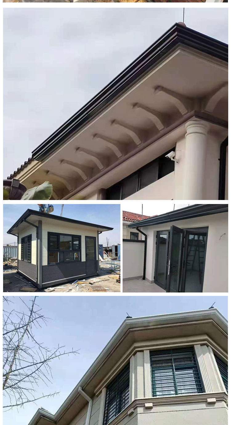 千石 铝合金天沟别墅房檐接雨水槽屋檐彩铝阳光房方形排水管成品檐沟