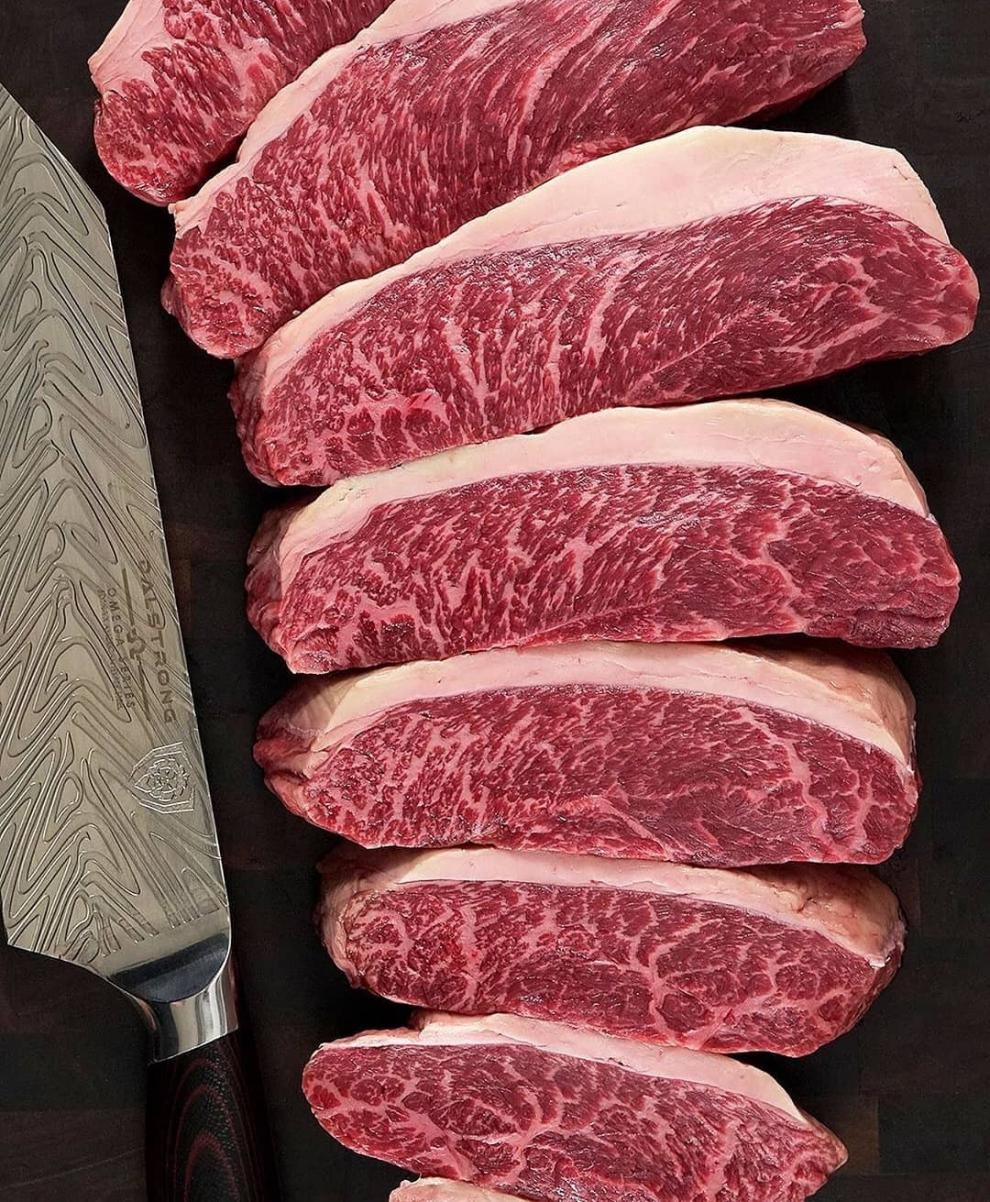 澳洲正关m9雪花和牛臀腰肉盖牛排2斤1000克六块小西冷顺丰聚贵