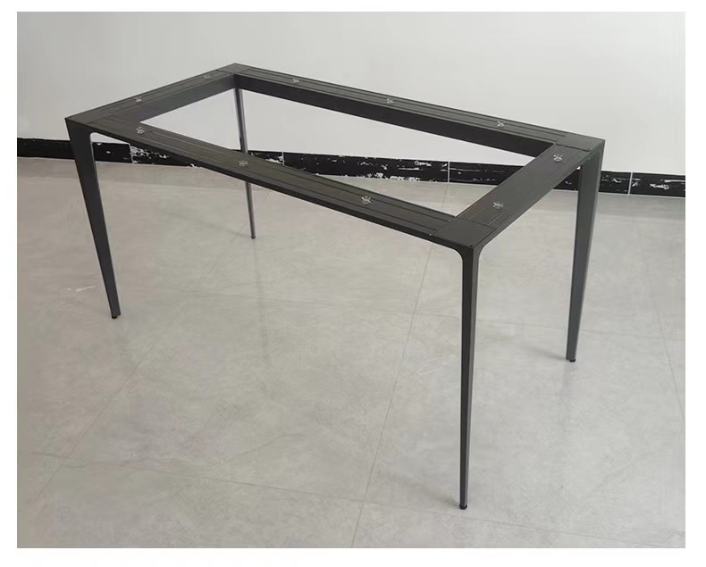 岩板餐桌支架桌腿支架金属铝合金家用办公桌轻奢岩板餐桌桌脚金属烤漆