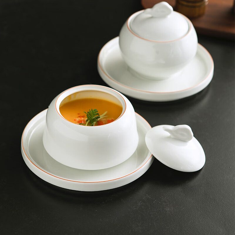 辽参盅酒店位上陶瓷南瓜汤盅炖盅西餐厅碗翅燕窝盅饭店会所私房菜餐具