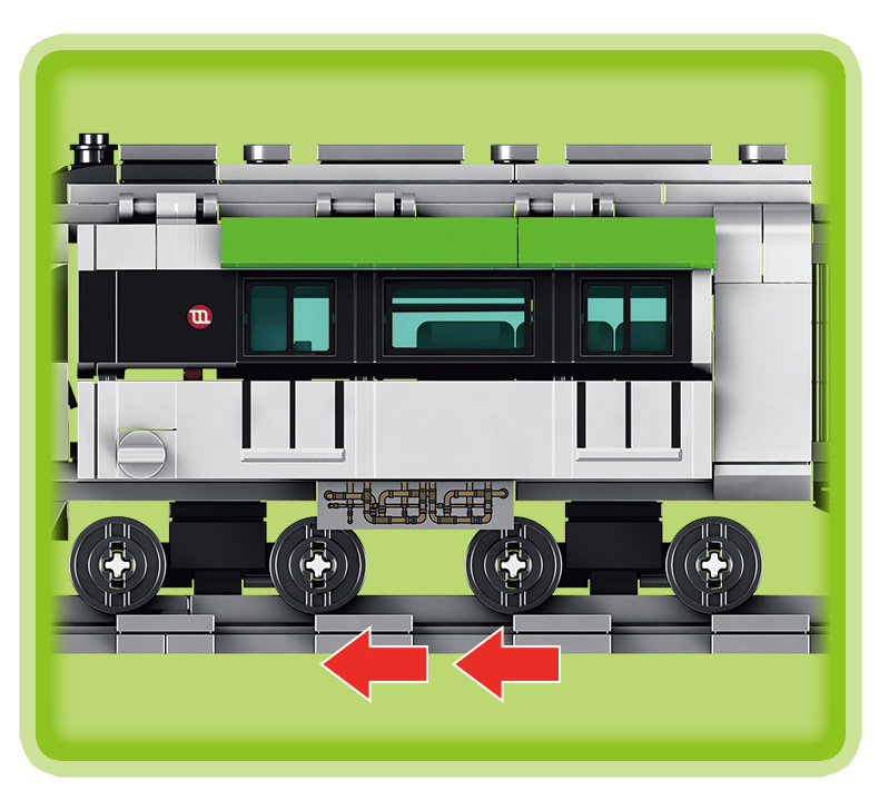遗址火车轨道组装模型拼装积木拼插玩具森宝201402京港地铁大水法遗址