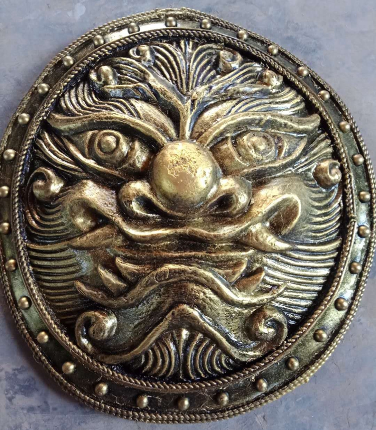 【2022新款】 仿中国古代士兵盾牌古装演出拍摄道具将军酒吧密室布景