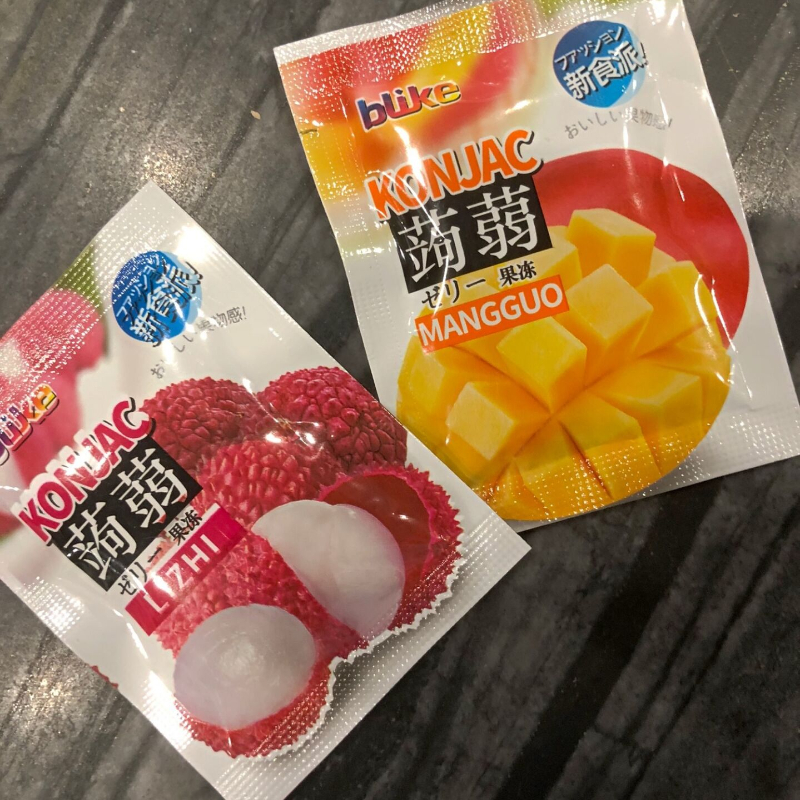 新日期blike金德福山泉蒟蒻果冻果汁吸果冻160g速食布丁零食 青葡萄