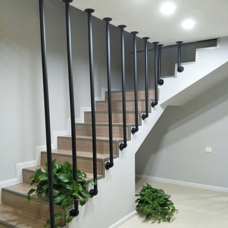 60铁艺栏杆复式楼梯扶手护栏简约现代铁艺欧式家用围栏别墅室内阁楼