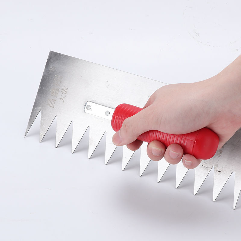 锯齿抹子加厚抹泥刀贴瓷砖工具带齿抹灰刮灰铺瓷砖猛钢瓦泥匠装修 手