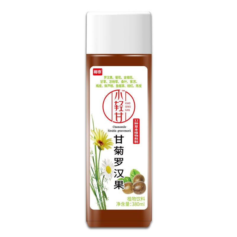 椰泰小轻甘草本植物饮料整箱380ml瓶金银花凉茶甘菊罗汉果小轻甘甘菊