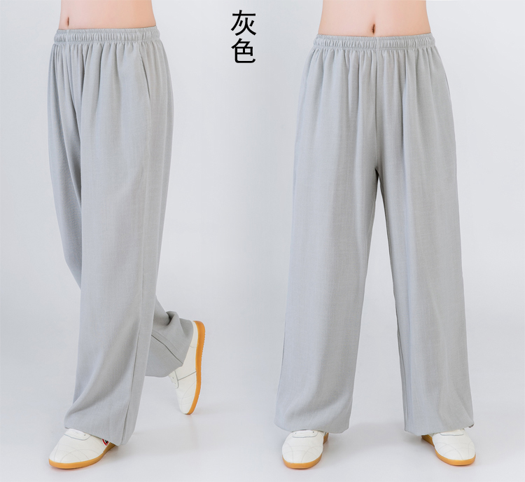 武极堂同款太极裤女棉麻春夏季灯笼裤太极拳服装男中老年宽松练功裤