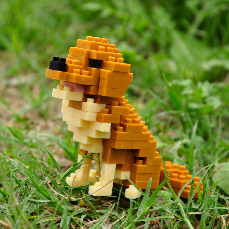 兼容乐高微小颗粒拼插积木拼装迷你动物狗狗宠物男孩子力玩具拼图