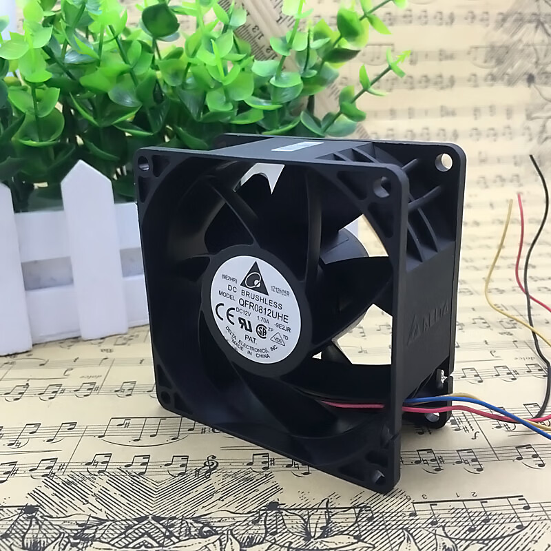 70a 4pin大风力电源散热风机风扇qfr0812uhe 2线引线【图片 价格 品牌