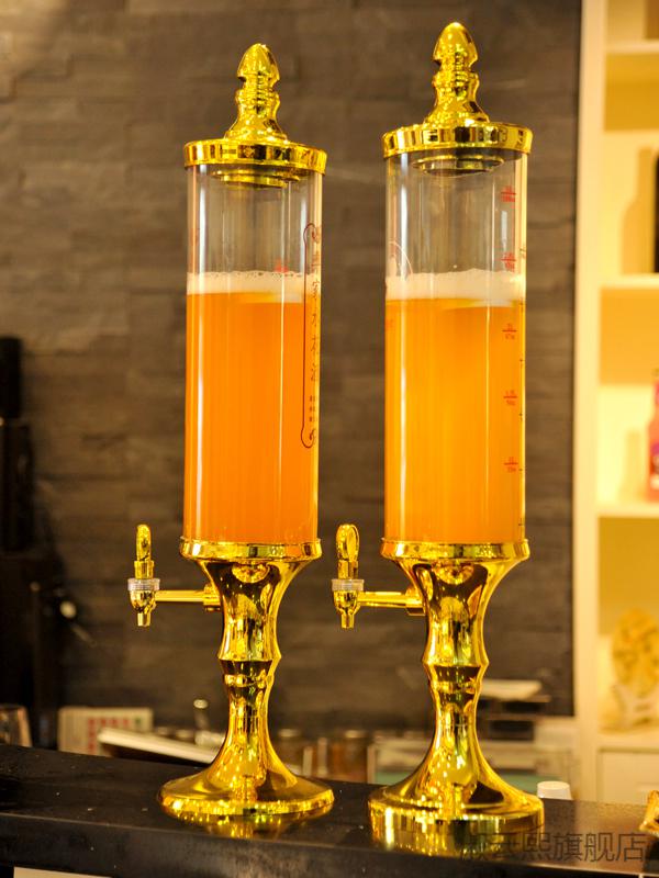 旗舰自营啤酒桶酒炮可乐桶容器带龙头酒炮3升2升创意欧式发光带冰柱扎