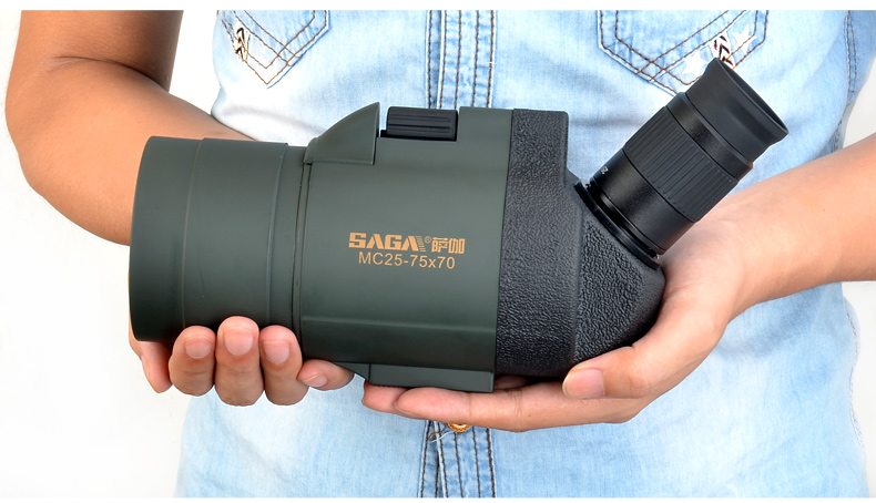 观鸟镜望远镜saga萨伽马卡75倍变倍单筒望远镜高倍高清夜视户外观鸟镜