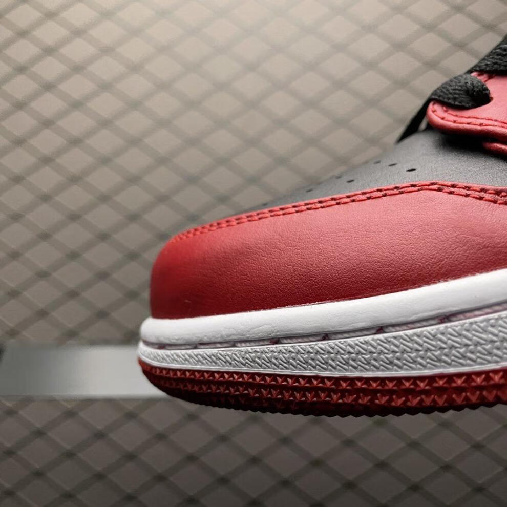 旗舰官方同款纯原 aj1 low乔1 黑红反转 男女同款防滑耐磨休闲低帮