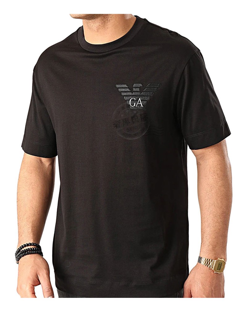 armani阿玛尼t恤男士鹰标ga系列圆领短袖 藏蓝色3h1tp3 jcqz f047 m