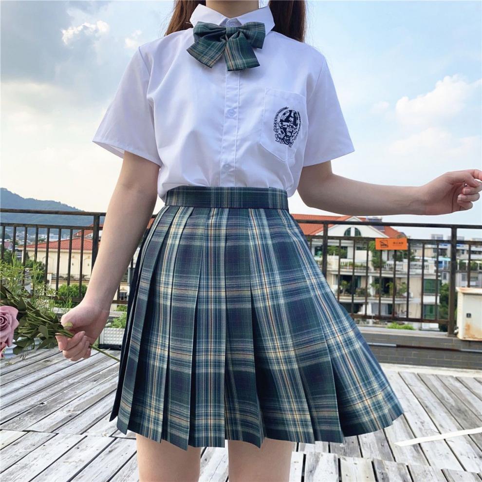 特价捡漏兔缝缝j制服店制服裙原创套装格裙夏季半身