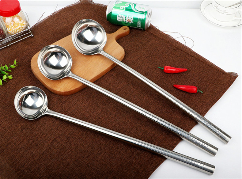 德帅 加厚不锈钢小号炒菜勺子厨房马勺大家用厨师酒店厨房用品打菜勺