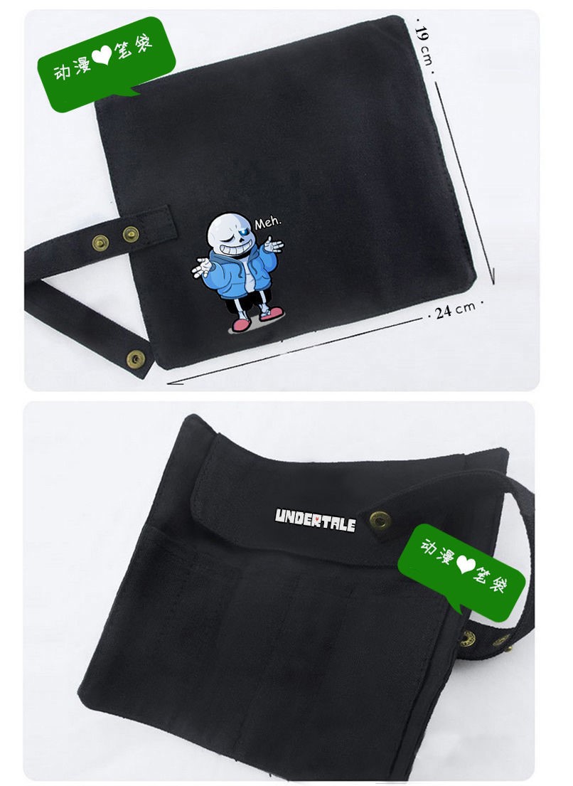 飒骄传说之下笔袋undertalefloweysans波动狗动漫游戏周边文具盒25八