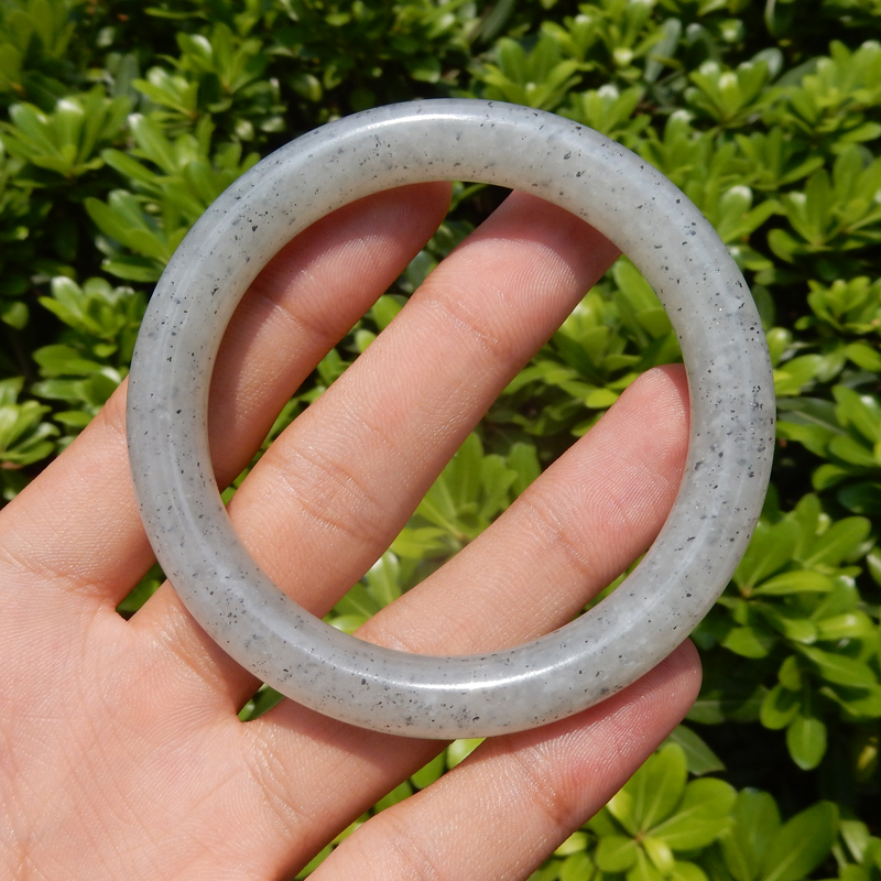 新疆点墨青花籽料口径59mm和田玉圆条手镯h【图片 价格 品牌 报价】