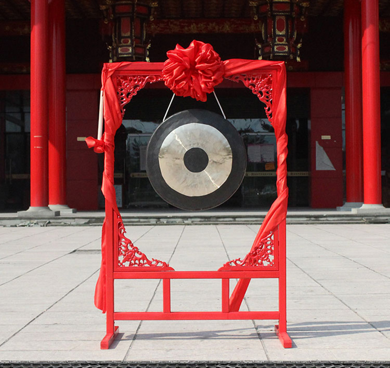 铜锣纯铜锣架锣鼓乐器开道锣开业庆典50公分60cm80厘米抄锣配架子