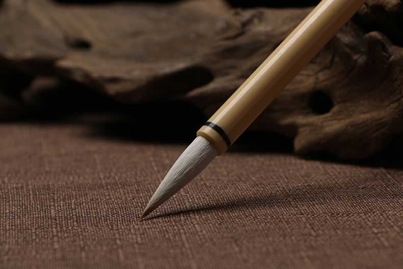 大白云 上海周虎臣毛笔 狼羊兼毫毛笔 小中楷书国画书法 学生初学 大