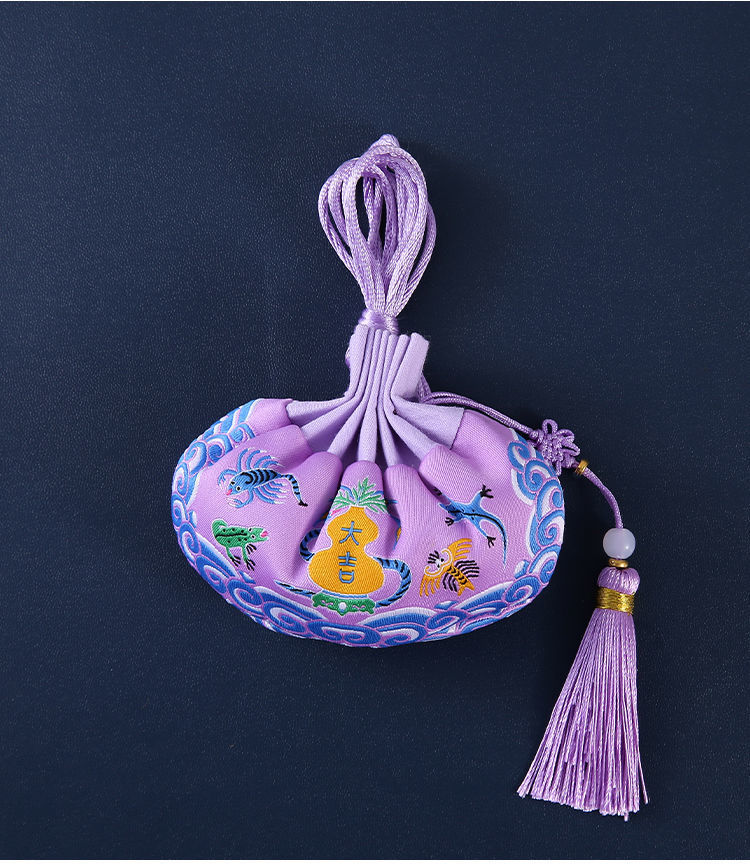 喜圣多新品端午安康挂件五毒香包端午节香袋空袋子汽车随身汉服配饰